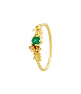 Beekeeper Garden Ring with South African Emerald Gemstone Product Photo