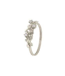 Platinum Beekeeper Twist Ring with Three Diamonds Product Photo
