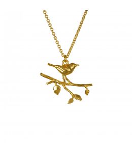 Perched Warbler Bird Necklace Product Photo