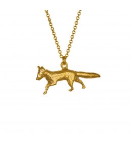 Gold Plate Prowling Fox Necklace Product Photo