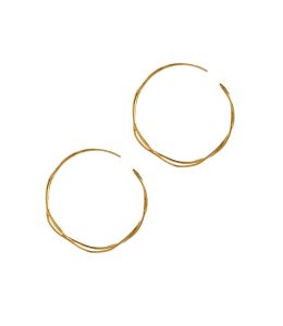 Gold Plate Fine Twist Hoop Earrings on Paper