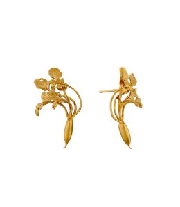 Gold Plate French Radish Stud Earrings Product Photo