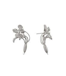 Silver French Radish Stud Earrings Product Photo