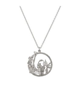 Silver Allotment Loop Necklace with Playful Mouse Product Photo