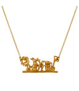 Gold Plate Inline Allotment Necklace Product Photo