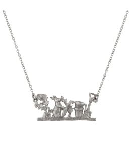 Silver Inline Allotment Necklace Product Photo