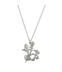 Silver Leafy Turnip Necklace Product Photo