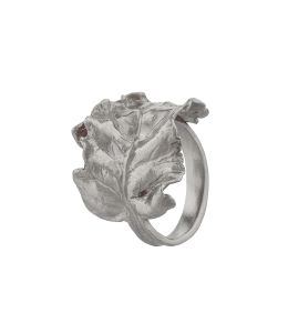Silver Wrapped Chard Leaf Ring Product Photo