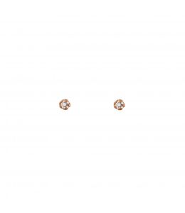 18ct Rose Gold Teeny Tiny Diamond Stud Earrings Product Photo