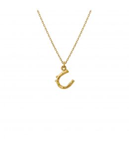 18ct Yellow Gold Teeny Tiny Horseshoe Necklace Product Photo