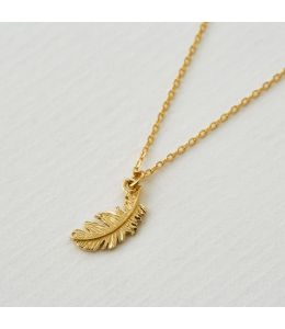 Teeny Tiny Plume Feather Necklace