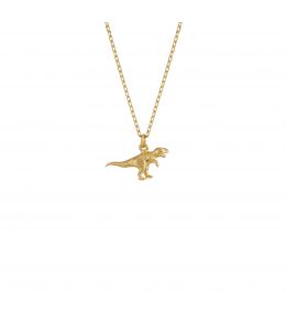18ct Yellow Gold Teeny Tiny T-Rex Necklace Product Photo
