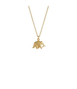 18ct Yellow Gold Teeny Tiny Elephant Necklace Product Photo