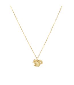 18ct Yellow Gold Teeny Tiny Squirrel Necklace Product Photo