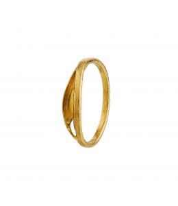 18ct Yellow Gold Fine Tulip Leaf Band Product Photo