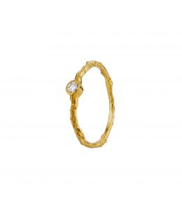 18ct Yellow Gold Diamond Willow Ring Product Photo