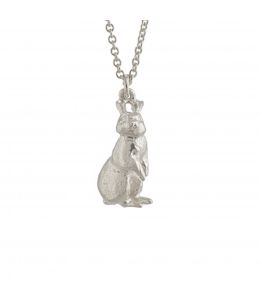 Silver White Rabbit Necklace Product Photo