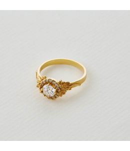 Large Diamond Spring Halo Ring