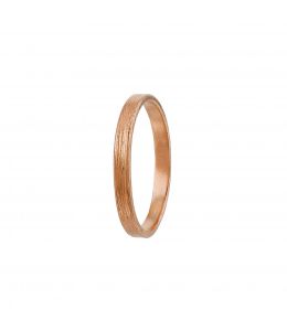 18ct Rose Gold Textured 3mm Spring Band Ring Product Photo
