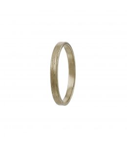 18ct White Gold Textured 3mm Spring Band Ring Product Photo