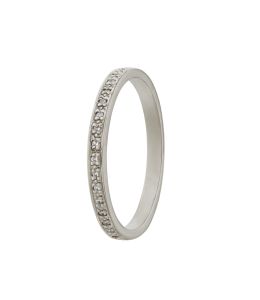 18ct White Gold Spring Halo Diamond Eternity Ring Product Photo