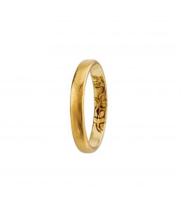 18ct Yellow Gold Wild Rose Wide Wedding Band Product Photo