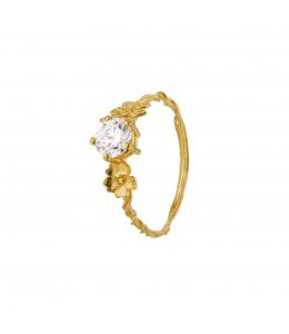 18ct Yellow Gold Rosa Stallata Solitaire Diamond Ring Product Photo