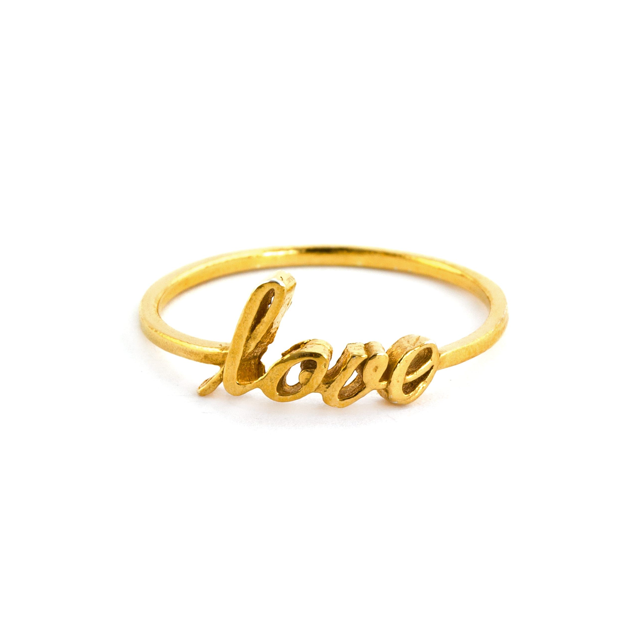 gold love ring